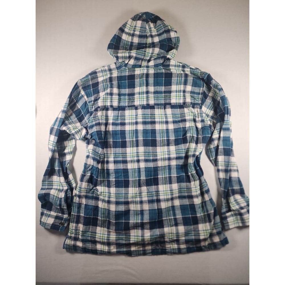 Canyon Creek Hoodie Women Large Plaid Unlined Full Zip Cotton Casual Jacket - Picture 10 of 10